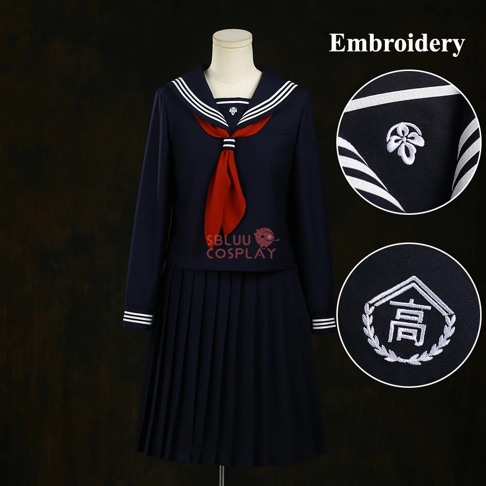 Party Games School - SBluuCosplay Shimizu Hinako Cosplay Costume broderie