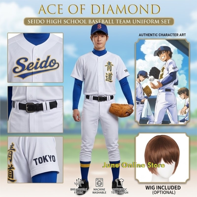 Party Games School - Costumes de cosplay Diamond Ace, uniformes