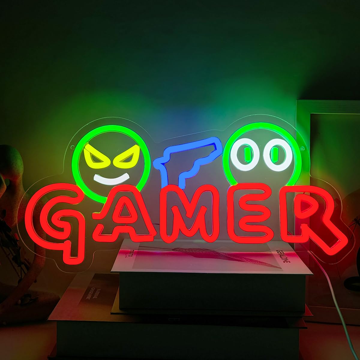 Enseigne néon LED Gamer, Lampe - Party Games School avis et prix